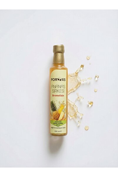 FORX5 Ananas Sirkesi 330 ml – Doğal Fermente Sirke - Pineapple Vinegar