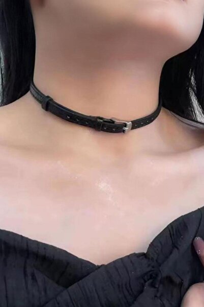 Karakedi Black Gothic Leather Belt Leash