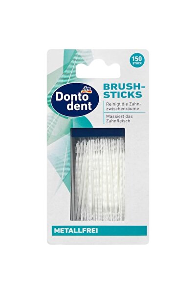 Dontodent Interdental Brush Set, Brush Sticks with Textured Bristles for Deep Cleaning, 150 pcs