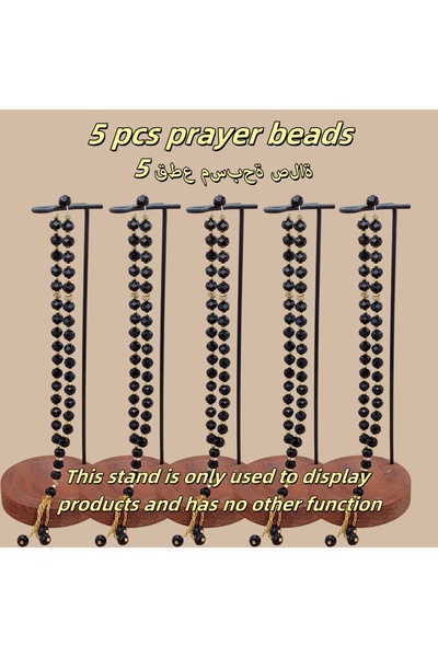 Nobrand 5 Pack/33 Artificial Crystal Prayer Beads/Tasbih/10mm/For Men And Women