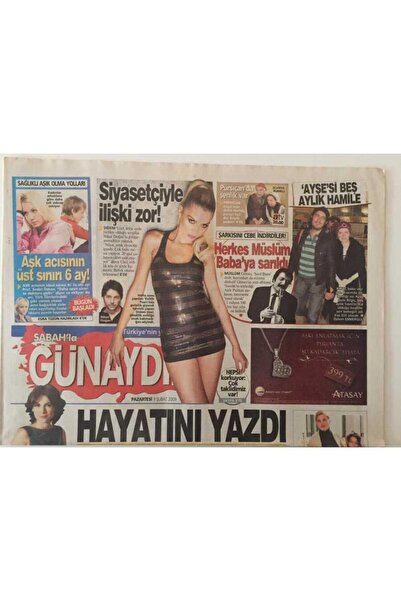 Gökçe Koleksiyon Sabah Gazetesi Günaydın Eki 9 Şubat 2009 - Herkes Müslüm Bab...