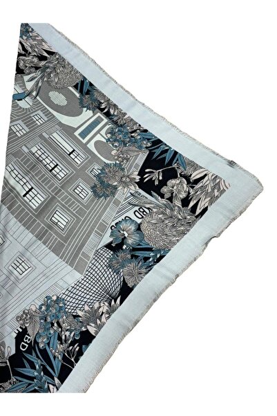 Nish&Chic Patterned Wool Square Shawl