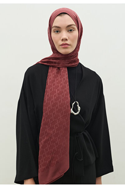 Freshscarfs Monogram Cotton Flower Jacquard Shawl Cherry Blossom