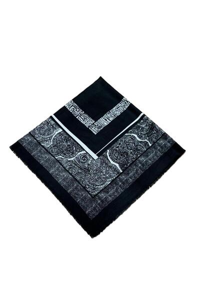 Nish&Chic Patterned Wool Square Shawl