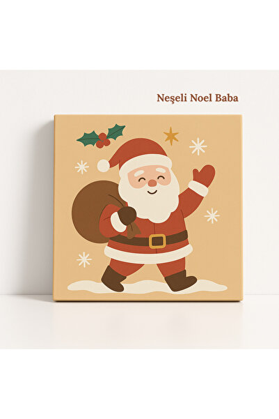 tuvart Sayılarla Boyama Seti Yılbaşı Özel, Aile Seti 20x20cm - Neşeli Noel Baba