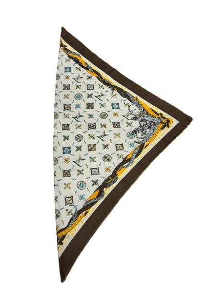 Nish&Chic Patterned Wool Square Shawl