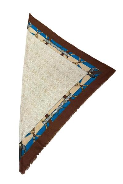 Nish&Chic Patterned Wool Square Shawl