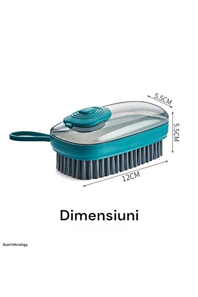 OEM Brush with detergent dispenser on top, compact, hanging holder