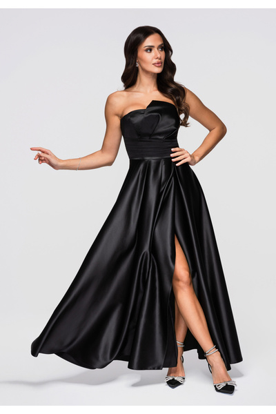 Larica by Ombre Abendkleid LA-OM-DLR175 - schwarz