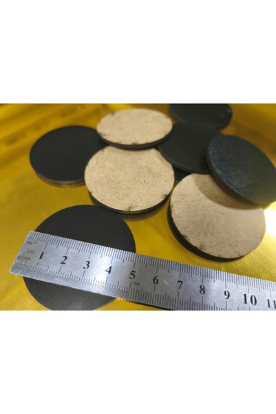 Seyyar Atölye 5 cm (2 inch) Siyah Yuvarlak MDF - Mini Supla ve DIY Hobi Malzemesi 25 Adet
