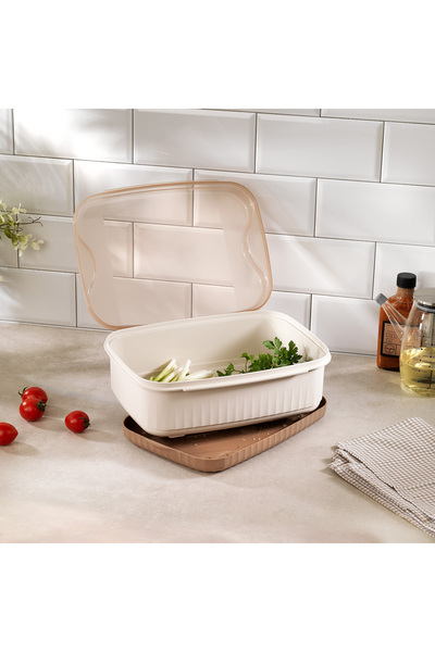 Schafer Ashley Süzgeçli Saklama Kabı 2 Parça-Krem