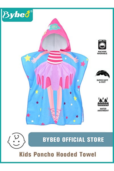 BYBEO Kids Poncho Hooded Towel, Quick Dry Toddler Bath Towels, Beach Swimming...