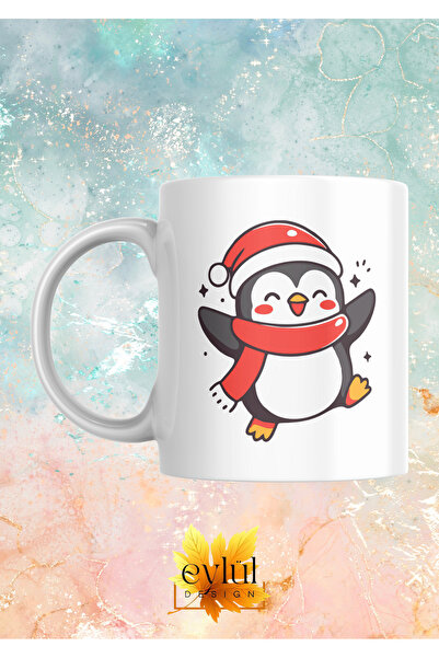 Eylül Design New Year Special Design Cute Penguin Printed Mug Cup Gift Tea-Co...