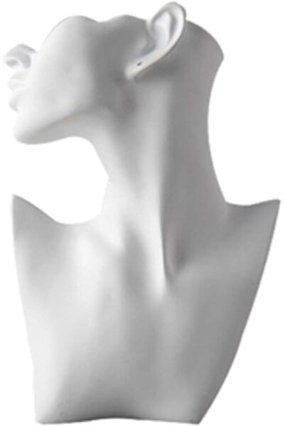Generic Abstract Minimalist Resin Jewelry Display Sculpture ( White)