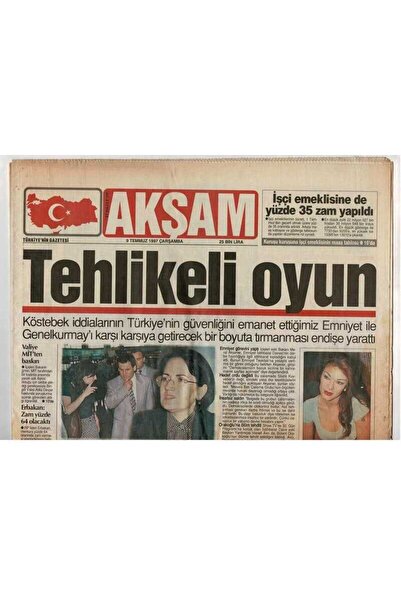 Gökçe Koleksiyon Akşam Gazetesi - 9 Temmuz 1997 - Hamile Hülya (Hülya Avşar) GZ48091