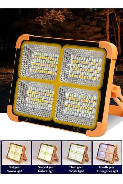 BLOOMING TIME مصباح محمول يعمل بالطاقة الشمسية، كشاف قابل لإعادة الشحن، إضاءة...