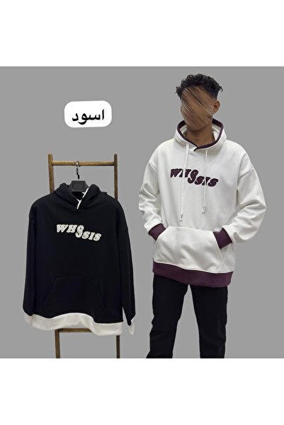 ALANAQA هودي بلوفر اوفر سايز قطن مبطن جديد للجنسين