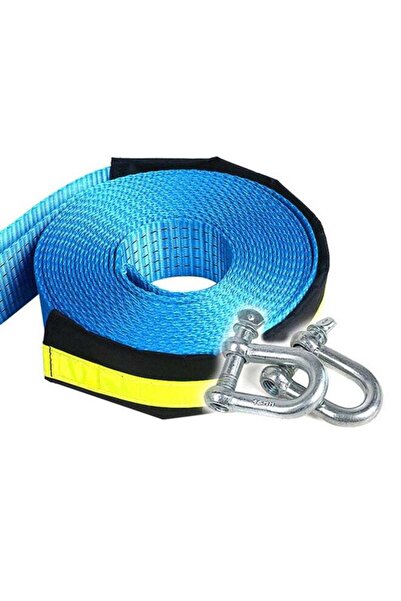 Generic 8 Ton Safety Car Emergency Helper Towing Cable Reflective Rope With U-Shape Hooks