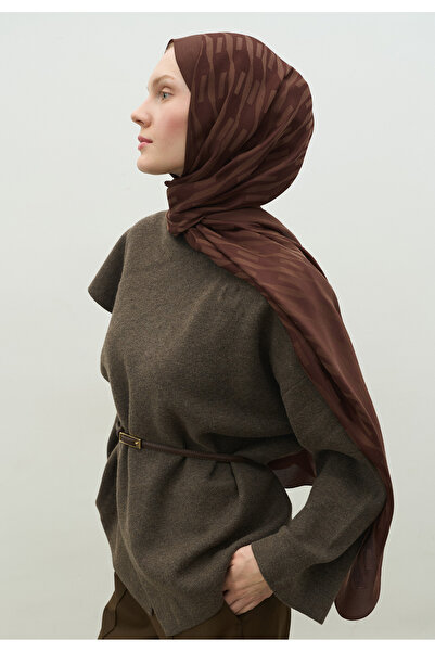 Freshscarfs Nara Cotton Flower Jacquard Shawl Tree Bark