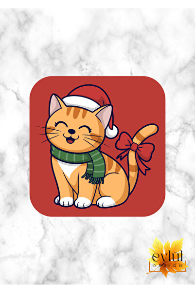 Eylül Design New Year Themed Fun Special Design Printed Mdf Square Coaster New Year Gift