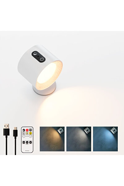 ummo UMMO® Rechargeable LED Wall Lamp, Magnetic, 360°, adjustable 3000-6000K,...