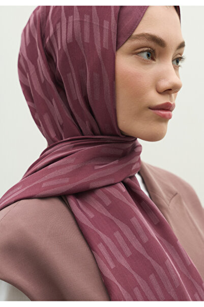 Freshscarfs Nara Cotton Floş Jacquard Shawl Peony