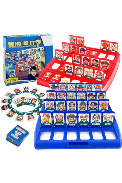 Generic Guess who he is? A fun guessing game, a portable two-player guessing game, children's travel game