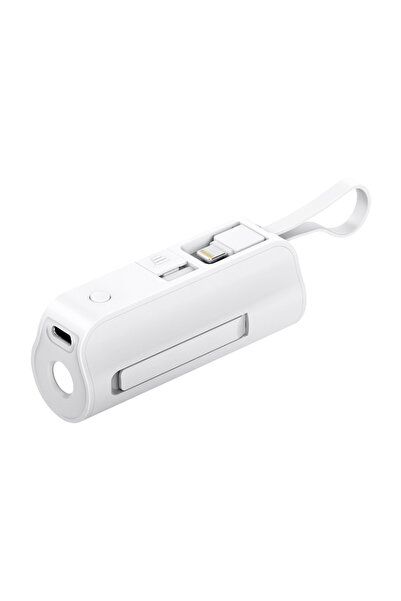 EYD 5000mah Power Bank 12W 2-In-1 Interface (tpye-c＆Lightning) with LED Bright Flashlight Hands Free