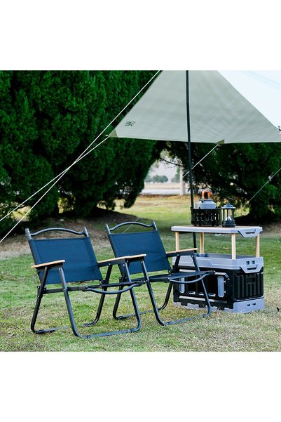 Zztcmp Set of 2 - Folding Camping Chairs, Outdoor Folding Chair, Portable Lightweight Beach Chair - Black