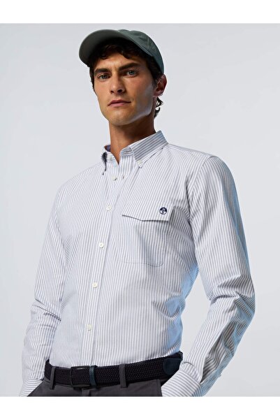 North Sails Erkek Uzun Kollu Çizgili Pamuk Gömlek