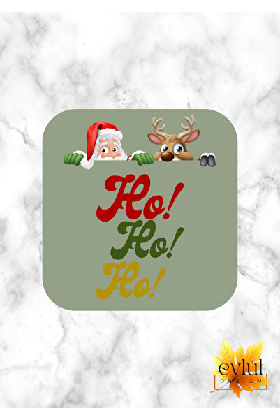 Eylül Design New Year Themed Fun Special Design Printed Mdf Square Coaster New Year Gift