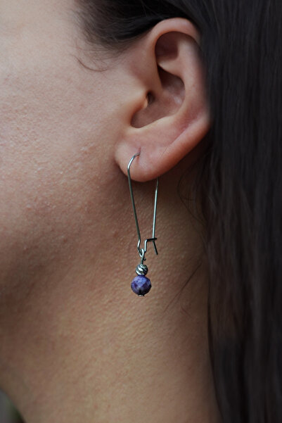 Luna Sugilite Natural Stone Earrings