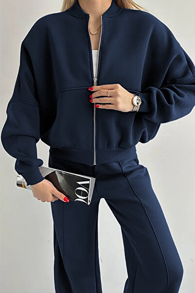 BayBayan ŽENSKI BOMBER KUĆIŠT SA ZAKLOPKOM Visok struk TRENERKA SET