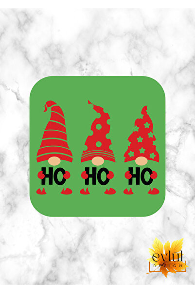 Eylül Design New Year Themed Fun Special Design Printed Mdf Square Coaster New Year Gift