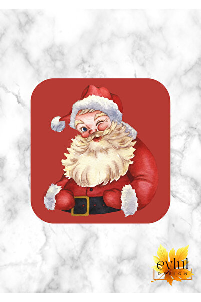 Eylül Design New Year Themed Fun Special Design Printed Mdf Square Coaster New Year Gift