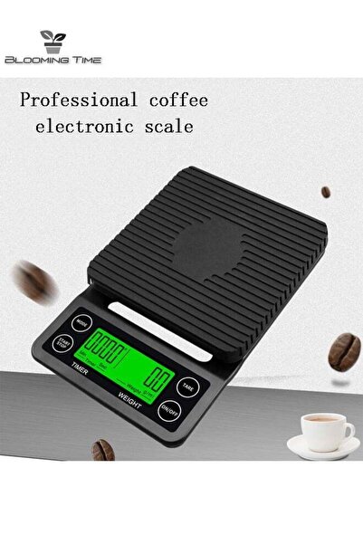 Generic Electronic Weighing Coffee Scale,Mini Electronic Scale, Coffee Scale with Timer,Professional Digital