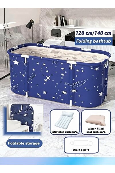Generic Foldable Bathtub Extra Large Freestanding Soaking Bathing Tub SPA Tub for Hot Ice Bath
