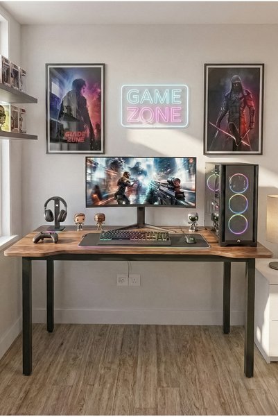 Retodesign 100 Çam Oyun Çalışma Masası Gaming Masa Ofis Masası 9111