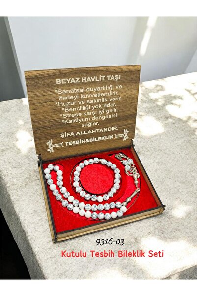 Sedef 9316 Kutulu Tesbih Bileklik Seti