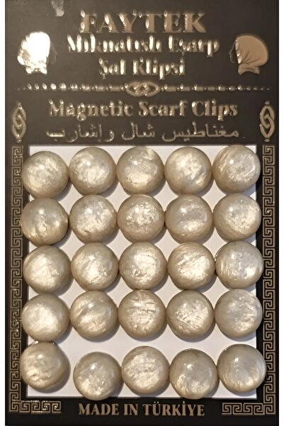 Vi Caro 2 li Set 2 Çift (4 Adet) Eşarp Şal Türban Baş Örtüsü Mıknatısı + 50 A...