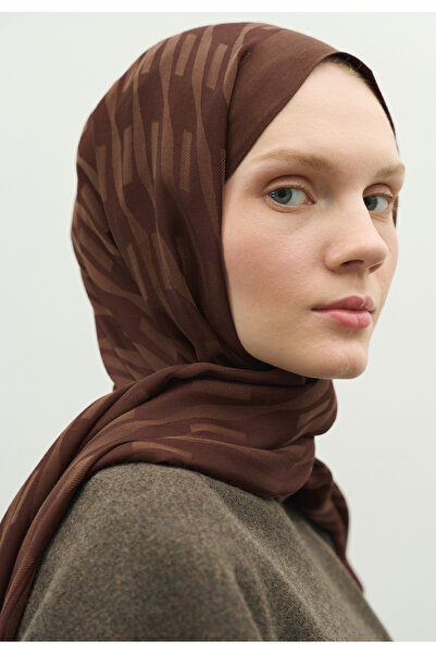 Freshscarfs Nara Cotton Flower Jacquard Shawl Tree Bark