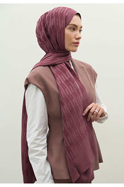 Freshscarfs Nara Cotton Floş Jacquard Shawl Peony