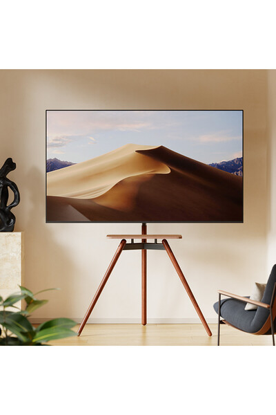 Zztcmp TV Stand,adjustable height and pitch angle,Fits 32-75 inch TV or Monitor,with storage panel(black)