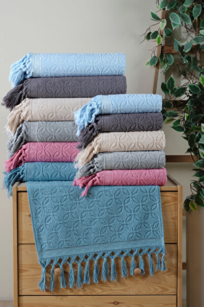 BİNNUR HOME 100% Cotton Combed Yarn 100X150 cm Bath Towel Set