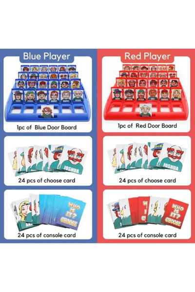 Generic Guess who he is? A fun guessing game, a portable two-player guessing game, children's travel game