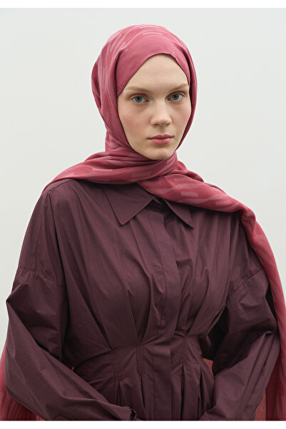 Freshscarfs Nara Cotton Flower Jacquard Shawl Vintage Rose