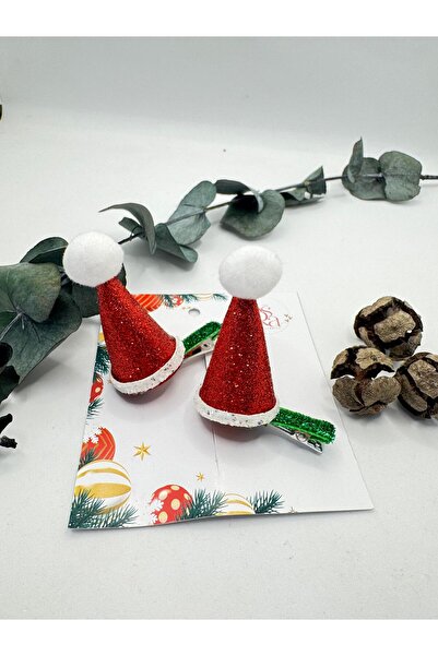 AsRa Accessories yılbaşı şapka temalı mini klips toka