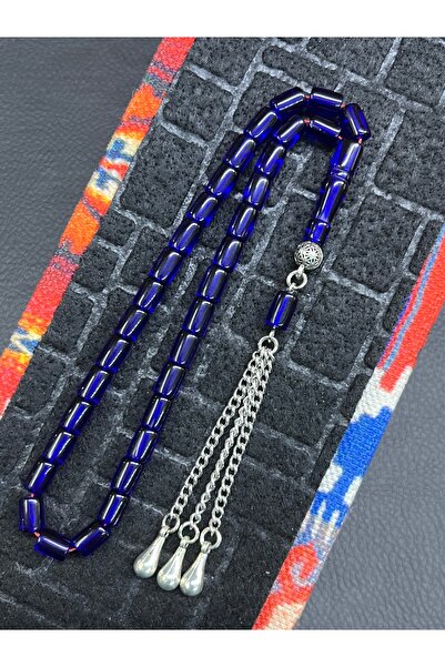 sitre Uçak Camı Tesbih Gümüş Kaplama Püskül