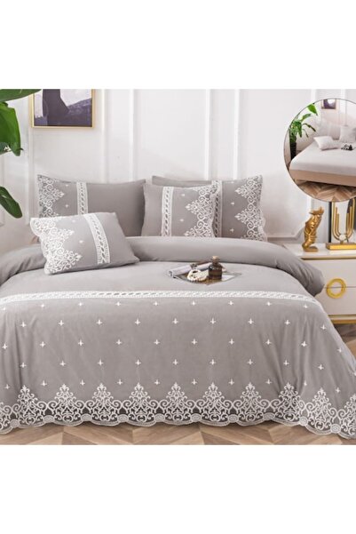 Casa de Vis Double bed linen set, cotton satin, 180 x 200 cm, 6 pieces, fitted, VOL-04