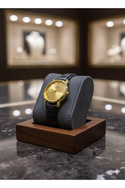 Feronnucci ساعة يد كلاسيكية للجنسين بحزام جلدي كلاسيكي من الكوارتز باللون الذ...